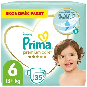 پوشک کودک پریما مدل ضد حساسیت سایز 6 بسته 35 عددی