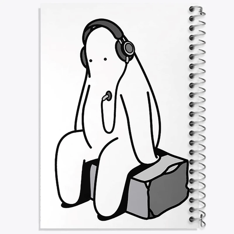 دفتر ژورنال نویسی 50 برگ خندالو مدل نقطه ای طرح تنبل خسته کد 29407