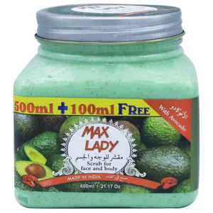 اسکراب لایه بردار پوست مکس لیدی مدل  Avocado حجم 600 میلی لیتر