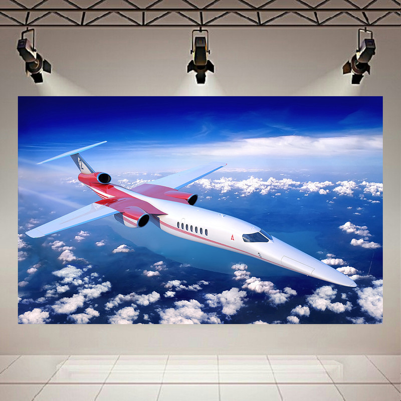 پوستر مدل بک لایت طرح هواپیما Aerion AS2 passenger plane کد AR30634