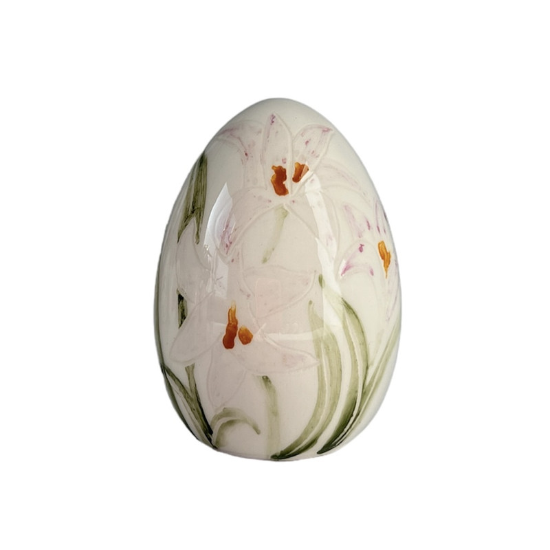 تخم مرغ تزیینی مدل نقاشی شده با دست گل یاسی