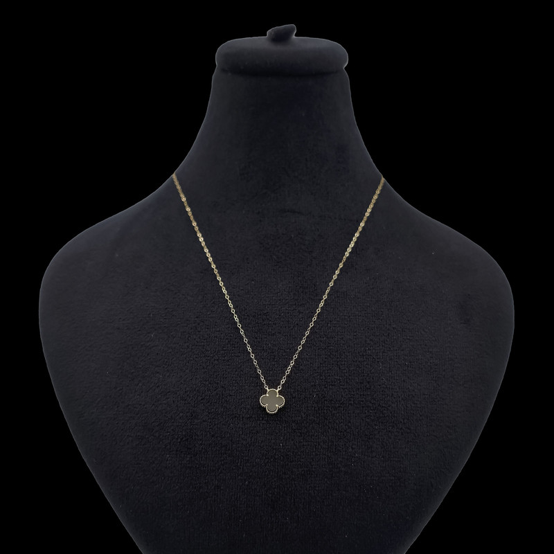 گردنبند طلا 18 عیار زنانه با زنجیر حلقه‌ای (فلامینگو) ناریا مدل ونکلیف SH26-18-BL