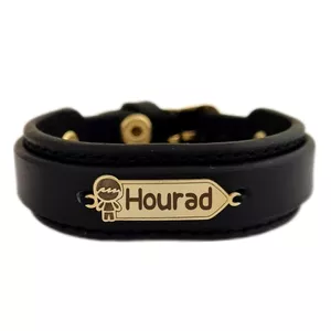 دستبند طلا 18 عیار بچگانه لیردا مدل اسم هوراد KDK