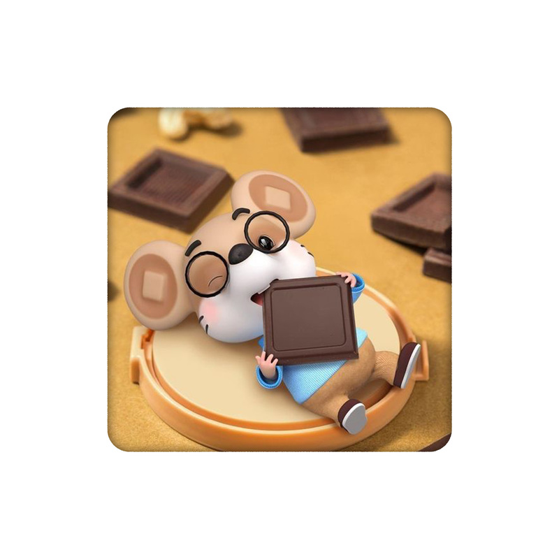 زیرلیوانی طرح موش شکلات خور کد 7175781