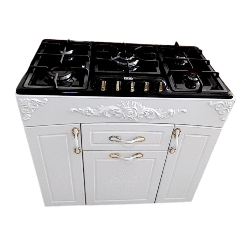 اجاق گاز 5 شعله هاکان مدل اجاق گاز چهار درب صفحه لعابی اپکسی کوهان دار