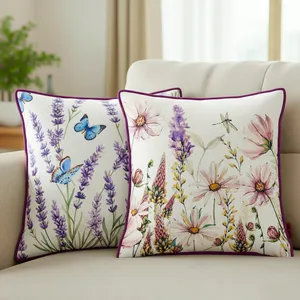 کاور کوسن اترس چوب مدل رویای ارغوانی سایز 42*42 سانتی متر مجموعه 2 عددی