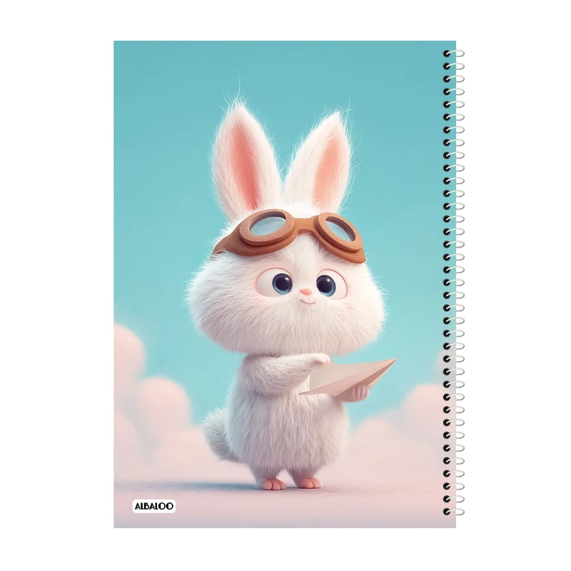 دفتر مشق 50 برگ آلبالو طرح خرگوش فانتزی کد 2221