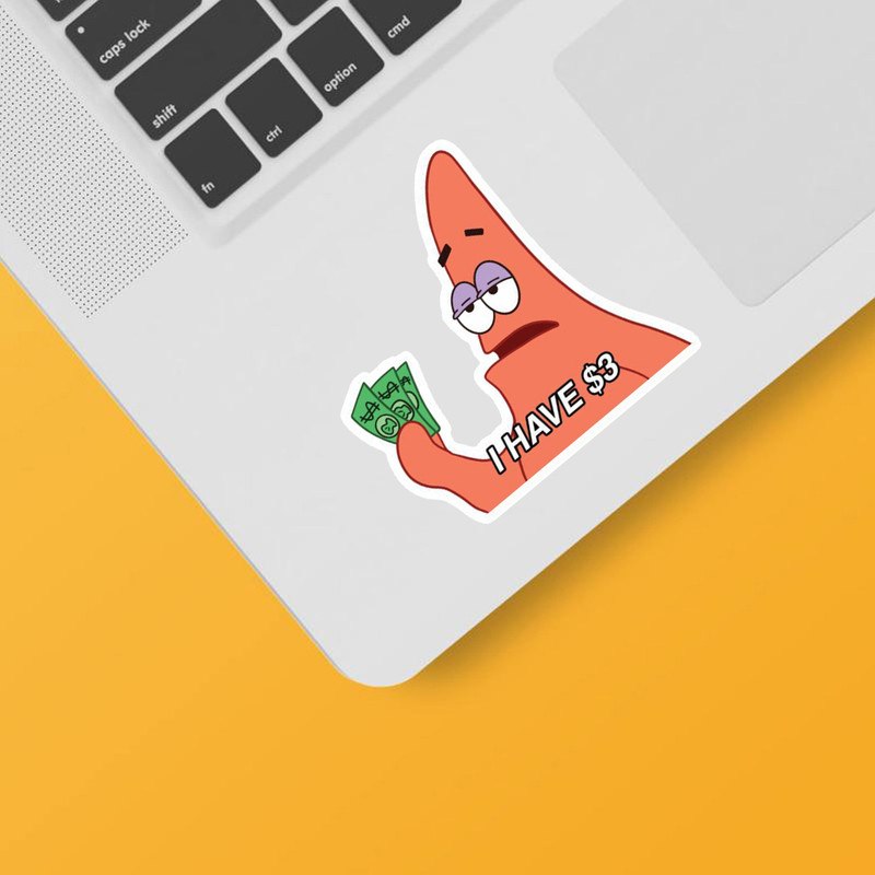 استیکر لپ تاپ و موبایل بووم طرح پاتریک کد ER5