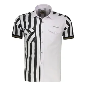 پیراهن آستین کوتاه یقه برگردان مردانه مدل کوتینگ راه دار