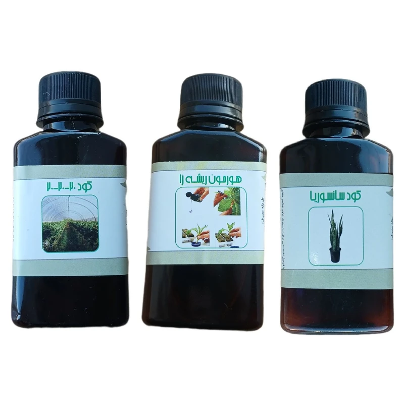 کود مایع کامل سه بیست و کود سانسوریا و هورمون ریشه زا مدل life drop حجم 110 میلی لیتر بسته 3 عددی