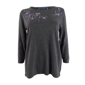 بلوز آستین بلند زنانه کارن اسکات مدل گل 