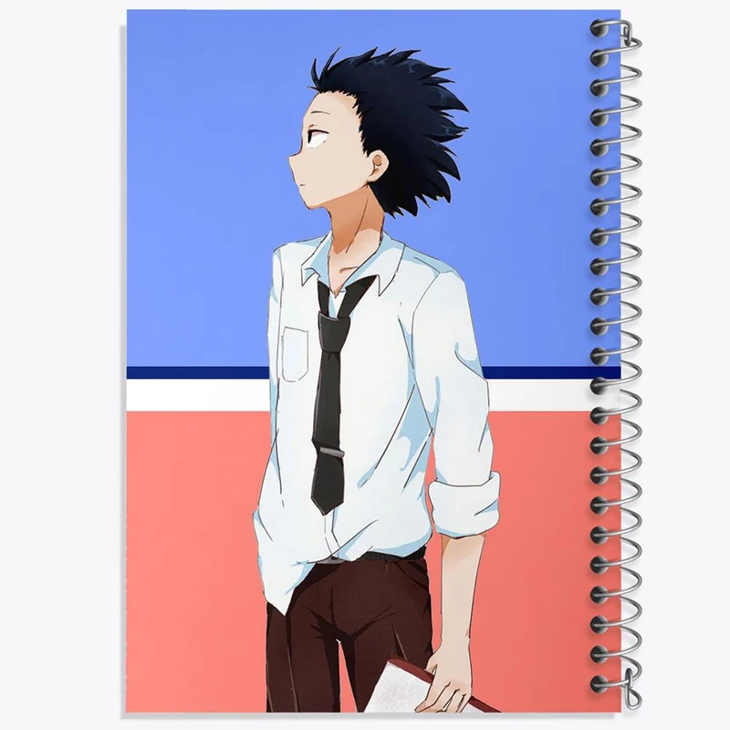 دفتر ژورنال نویسی 50 برگ خندالو مدل نقطه ای طرح شویا ایشیدا انیمه سایلنت ویس A Silent Voice کد 15830