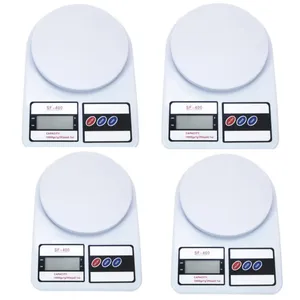 ترازو آشپزخانه دیجیتال مدل دیجیتال مجموعه 4 عددی حداکثر ظرفیت قابل اندازه‌گیری 10 کیلوگرم با دقت اندازه‌گیری 10 گرم