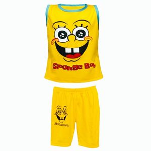 ست تاپ و شلوارک پسرانه مدل Sponge Bab کد A210