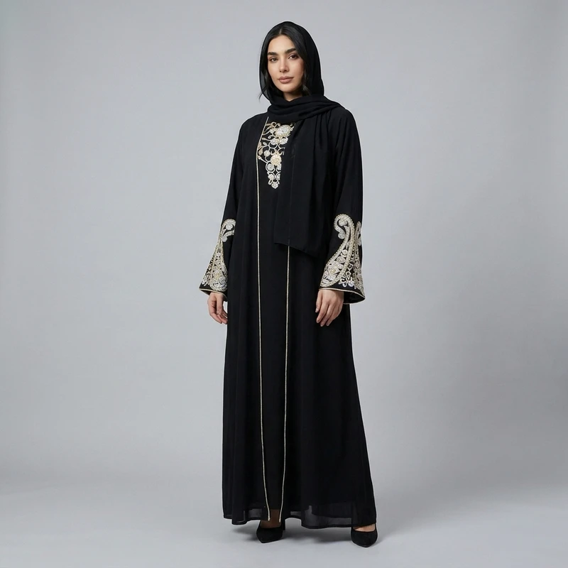 مانتو زنانه مدل عبایی مجلسی کد 301