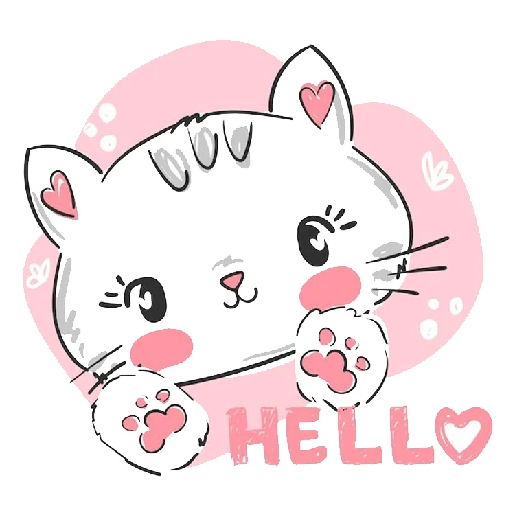 استیکر پارچه و لباس پاد آفرین مدل گربه کیوت کد 537