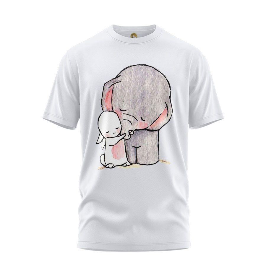 تی شرت آستین کوتاه زنانه هومرو مدل TW056 طرح فیل -  - 1