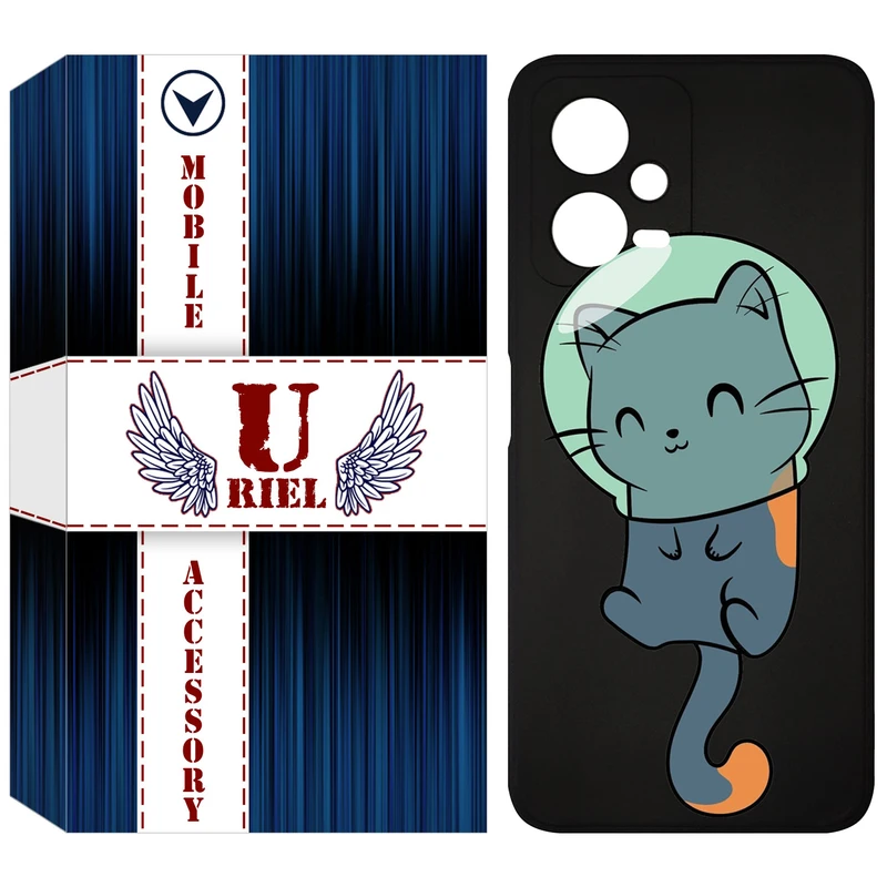 کاور یوریل قاب مدل KSH کد 61 طرح گربه مناسب برای گوشی موبایل شیائومی Poco X5 / Redmi Note 12 5G