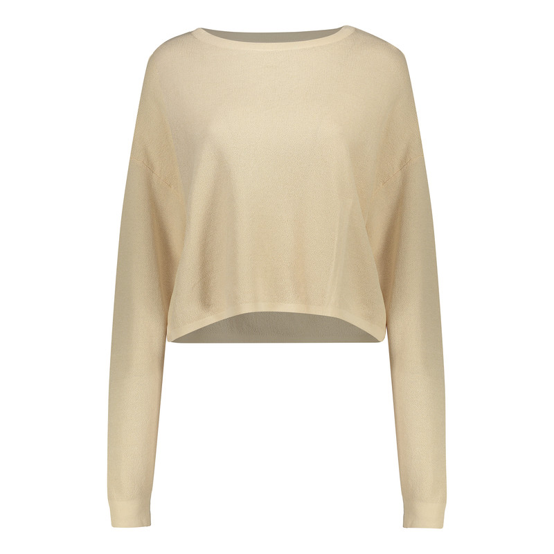 پلیور یقه گرد زنانه مدل آندیا کد 2054 رنگ کرم