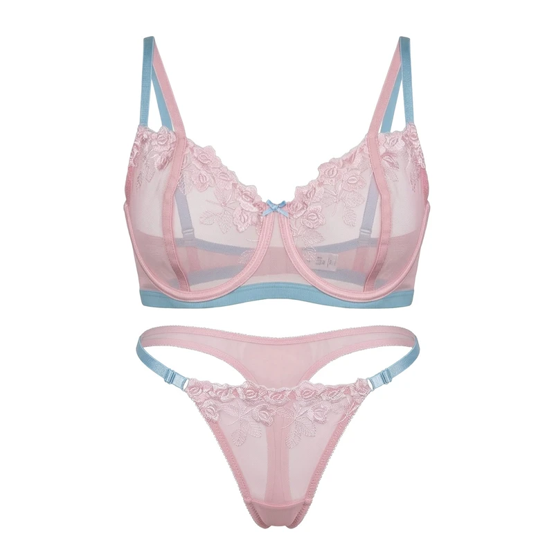 ست شورت و سوتین زنانه لمون مدل فنردار  توری