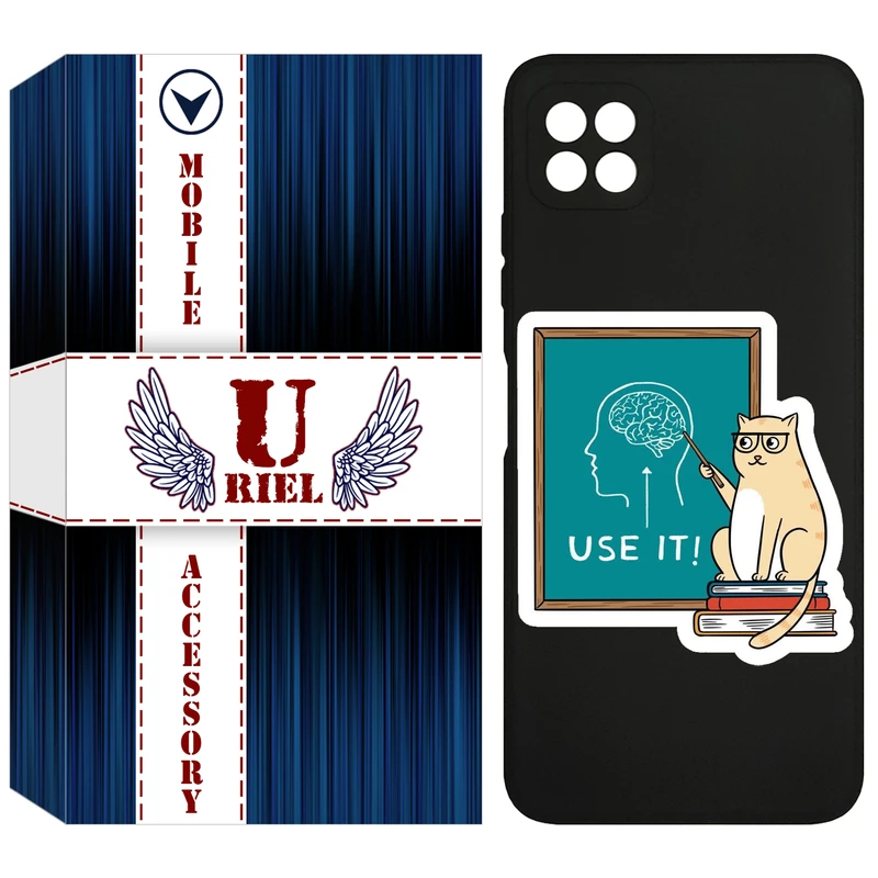 کاور یوریل مدل KSH کد 95 طرح گربه عاقل مناسب برای گوشی موبایل سامسونگ Galaxy A22 5G