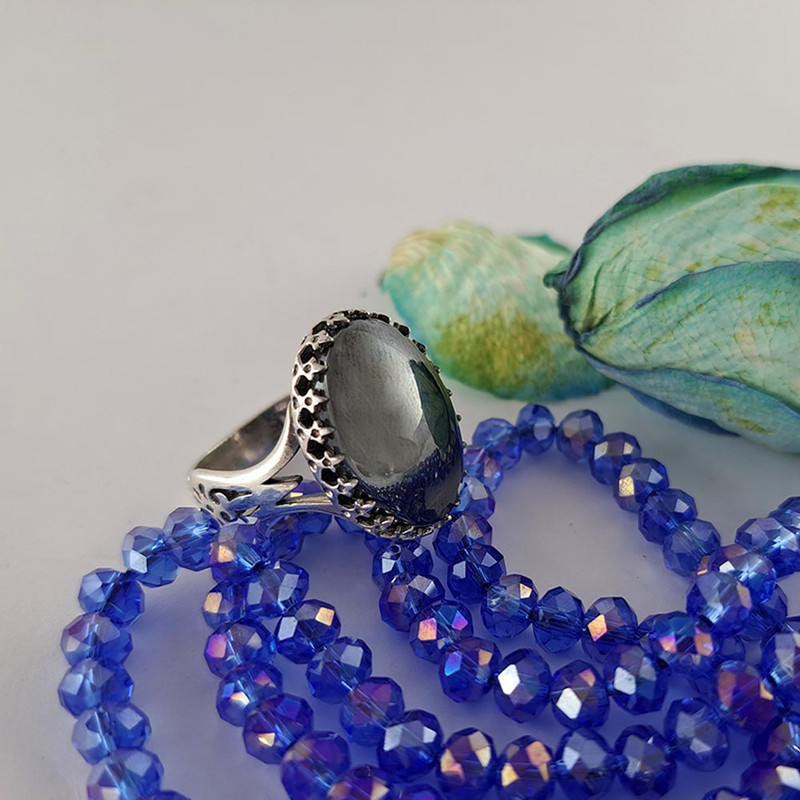 انگشتر نقره مردانه ملک زیور مدل سرنیزه حدید کد 298