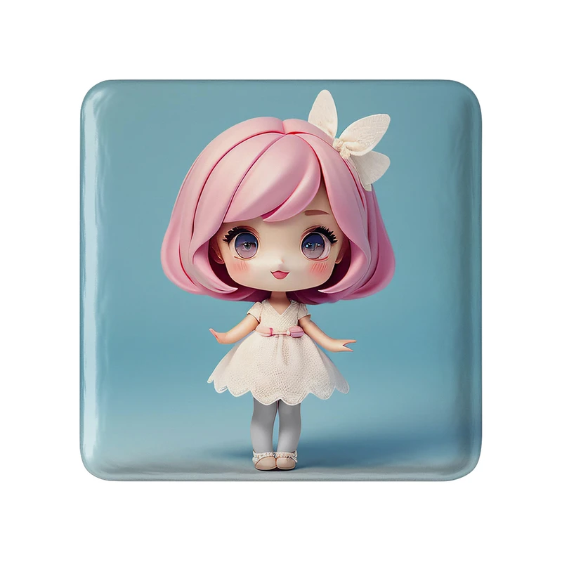 پیکسل خندالو طرح دخترانه (Girlish) مدل مربعی کد 36860