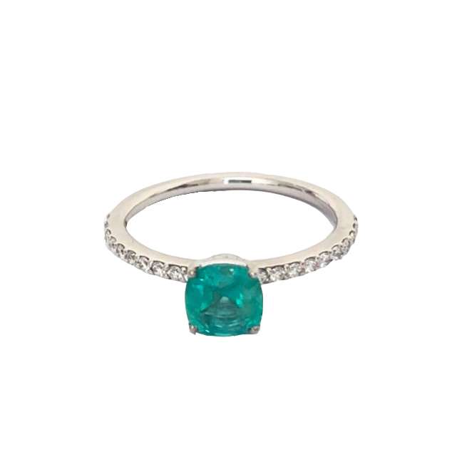 انگشتر طلا 18 عیار زنانه دوست خوب مدل emerald dk270