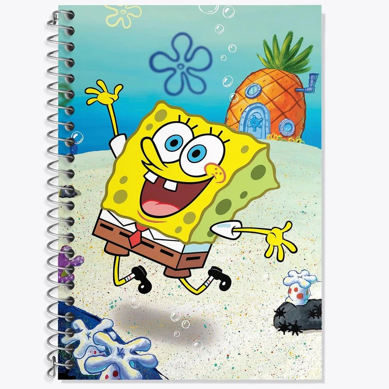 دفتر لغت 50 برگ خندالو مدل باب اسفنجی کد 4736