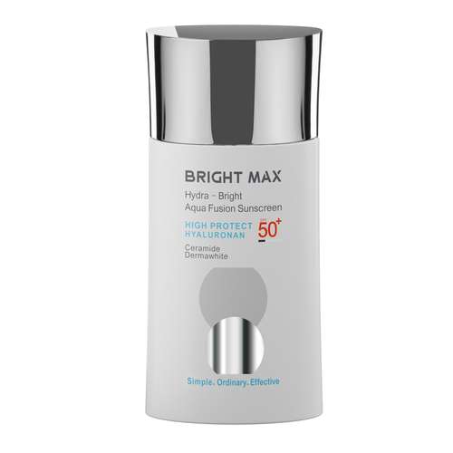کرم ضد آفتاب بدون رنگ برایت مکس SPF 50 مدل آکوا فیوژن ‌مناسب انواع پوست حجم 50 میلی‌لیتر