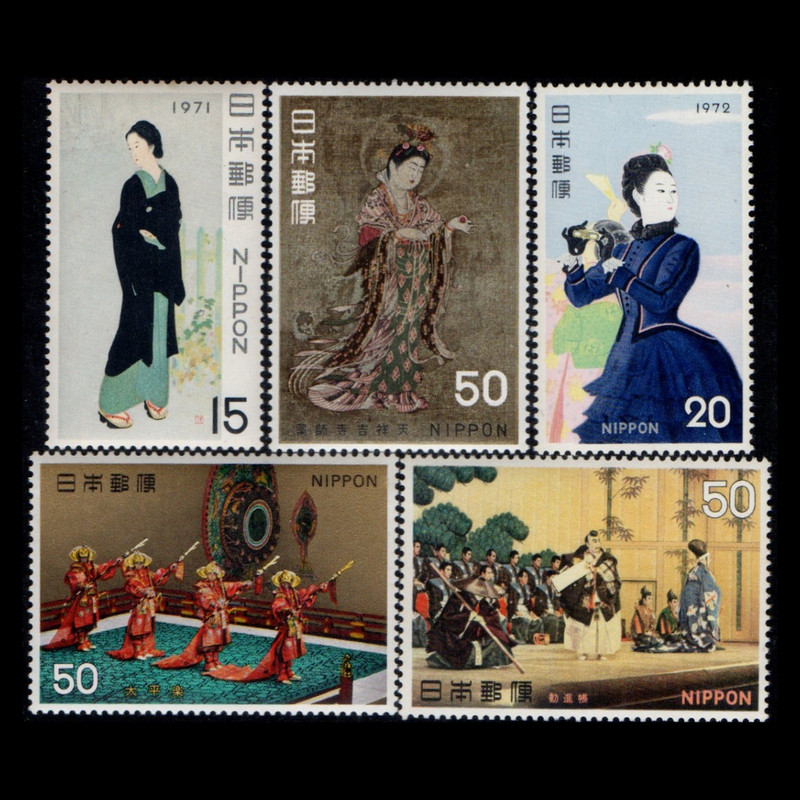 تمبر یادگاری مدل ژاپنی مجموعه 5 عددی