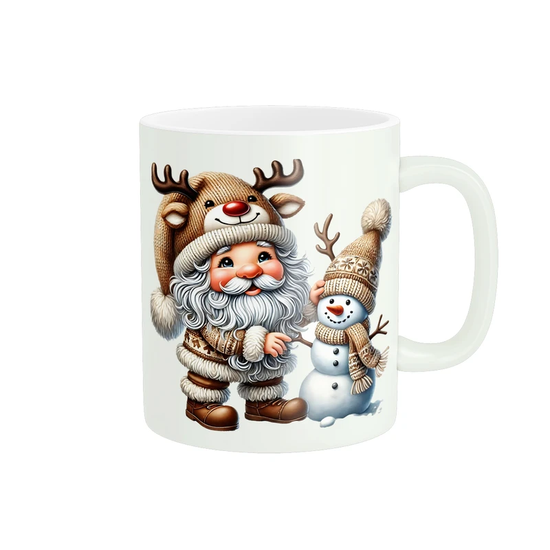 ماگ پادآفرین مدل زمستان طرح عروسکی آدم برفی کد PM787