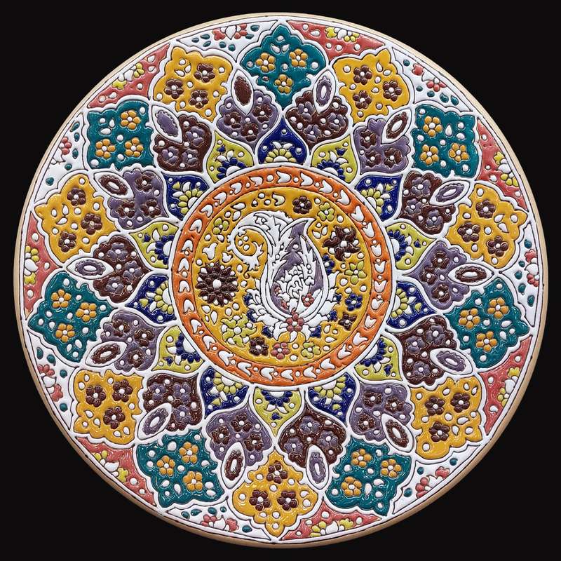 بشقاب میناکاری کد35