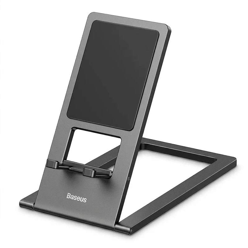 پایه نگهدارنده گوشی موبایل و تبلت بیسوس مدل Foldable Metal Desktop Holder LUKP000013