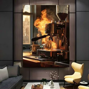 پوست پارچه ای طرح قهوه ساز مدل کافی شاپ کد BK24045