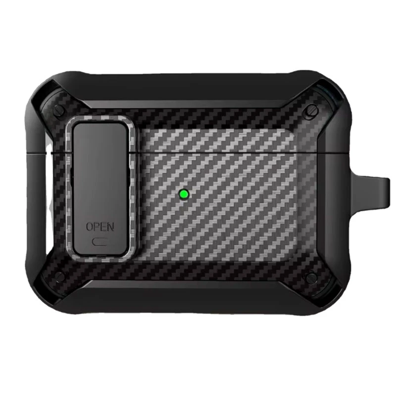 کاور مسیر مدل Eggshell Carbon OPN Lock مناسب برای کیس هدفون بی سیم اپل Airpods 4
