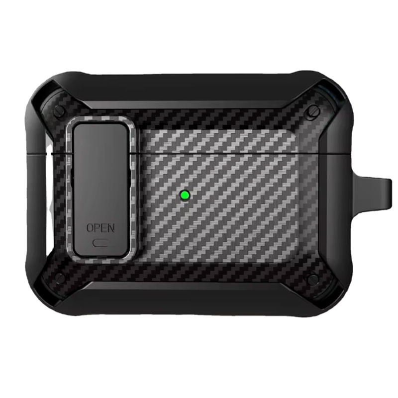 کاور مسیر مدل Eggshell Carbon OPN Lock مناسب برای کیس هدفون بی سیم اپل Airpods 4