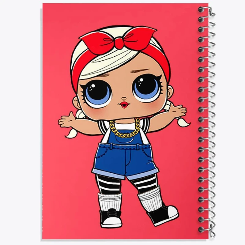 دفتر مشق 50 برگ خندالو مدل عروسک ال او ال LOL کد 27874