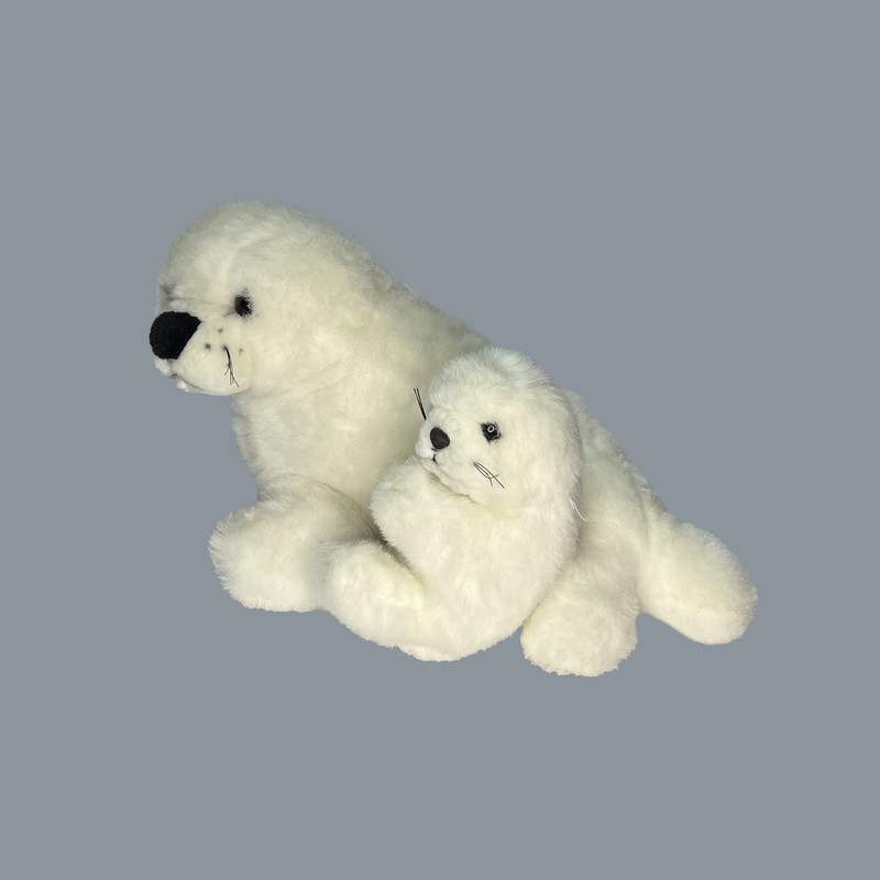 عروسک طرح فک مدل Mother and Baby Seal کد SZ10/1021 بسته 2 عددی