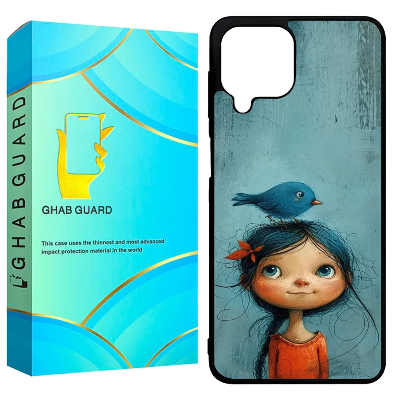 کاور قاب گارد طرح دختر و پرنده مدل GCHPA224 مناسب برای گوشی موبایل سامسونگ Galaxy A22 4G / M22 4G / M32 4G