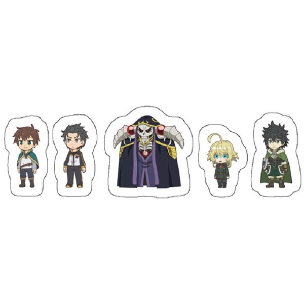 استیکر لپ تاپ مدل Isekai Quartet Main Characters بسته 5 عددی