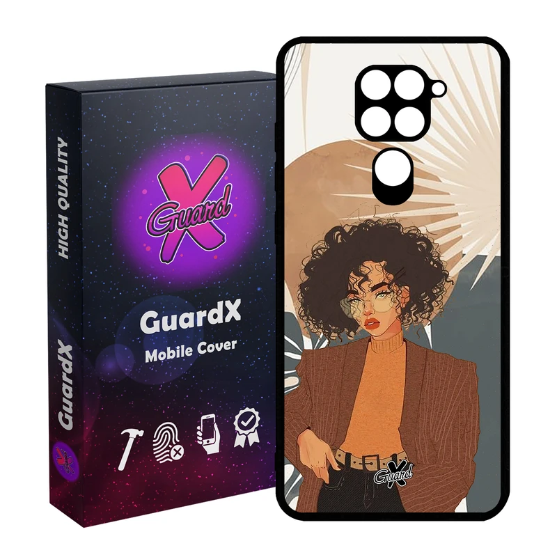 کاور گارد ایکس طرح Girl مدل Glass10369 مناسب برای گوشی موبایل شیائومی Redmi Note 9