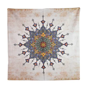 رومیزی مدل مخمل طرح کاشی کد 145
