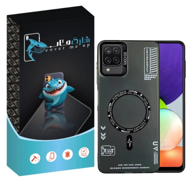 کاور شارک قاب مدل SO COOL طرح UV مناسب برای گوشی موبایل سامسونگ Galaxy A12 / M12