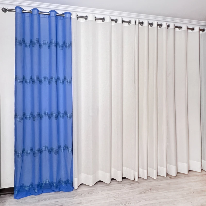 پرده مدل پانچ شانتون گلدوزی سایز 150x280 سانتیمتر
