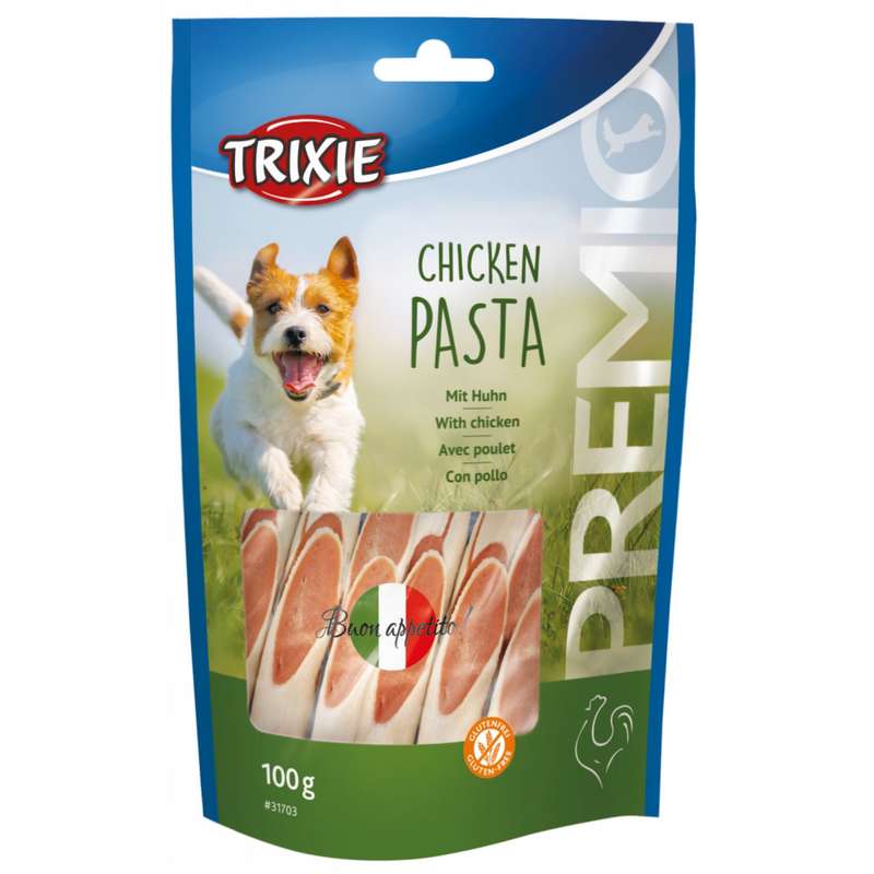 غذای تشویقی سگ تریکسی مدل Chicken Pasta وزن 100 گرم