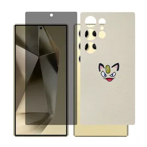 Glass Together model privacy screen protector for Samsung Galaxy S24 Ultra mobile phone with back cover sticker