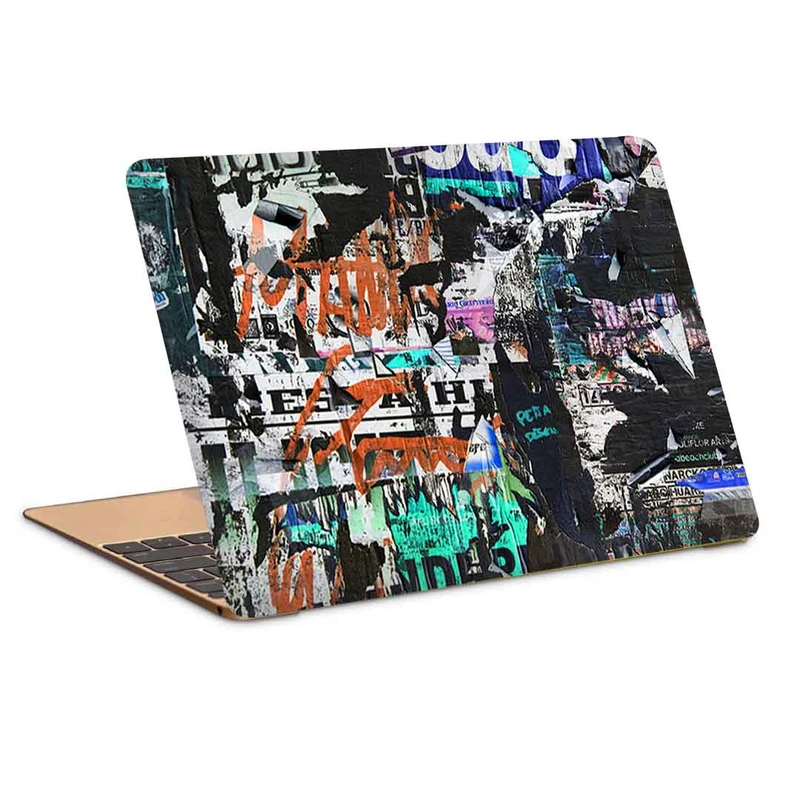 استیکر لپ تاپ طرح wall full old adsکد c-965مناسب برای لپ تاپ 15.6 اینچ