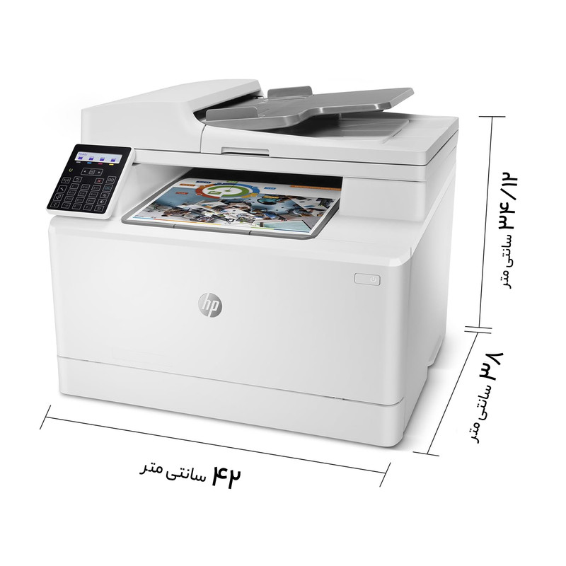 پرینتر اچ ‌پی رنگی چهار کاره با چاپ لیزری مدل LaserJet Pro MFP M183fw، سایز چاپ A4، قابلیت چاپ دو رو