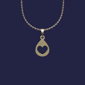 گردنبند طلا 18 عیار زنانه مدوپد مدل قلب کد Z2-1-1151